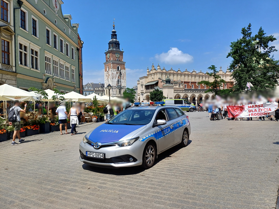Policja zabezpieczała trzy duże wydarzenia w Krakowie
