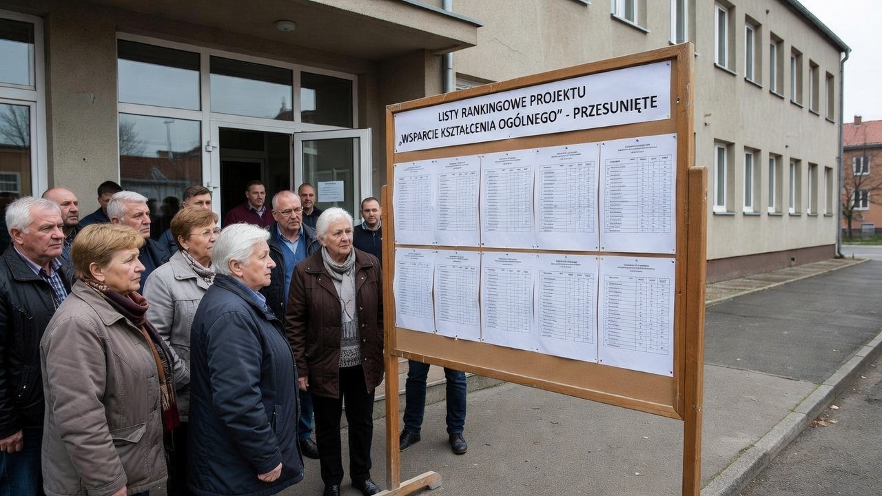 Przesunięte listy rankingowe projektu "Wsparcie kształcenia ogólnego" w Chrzanowie