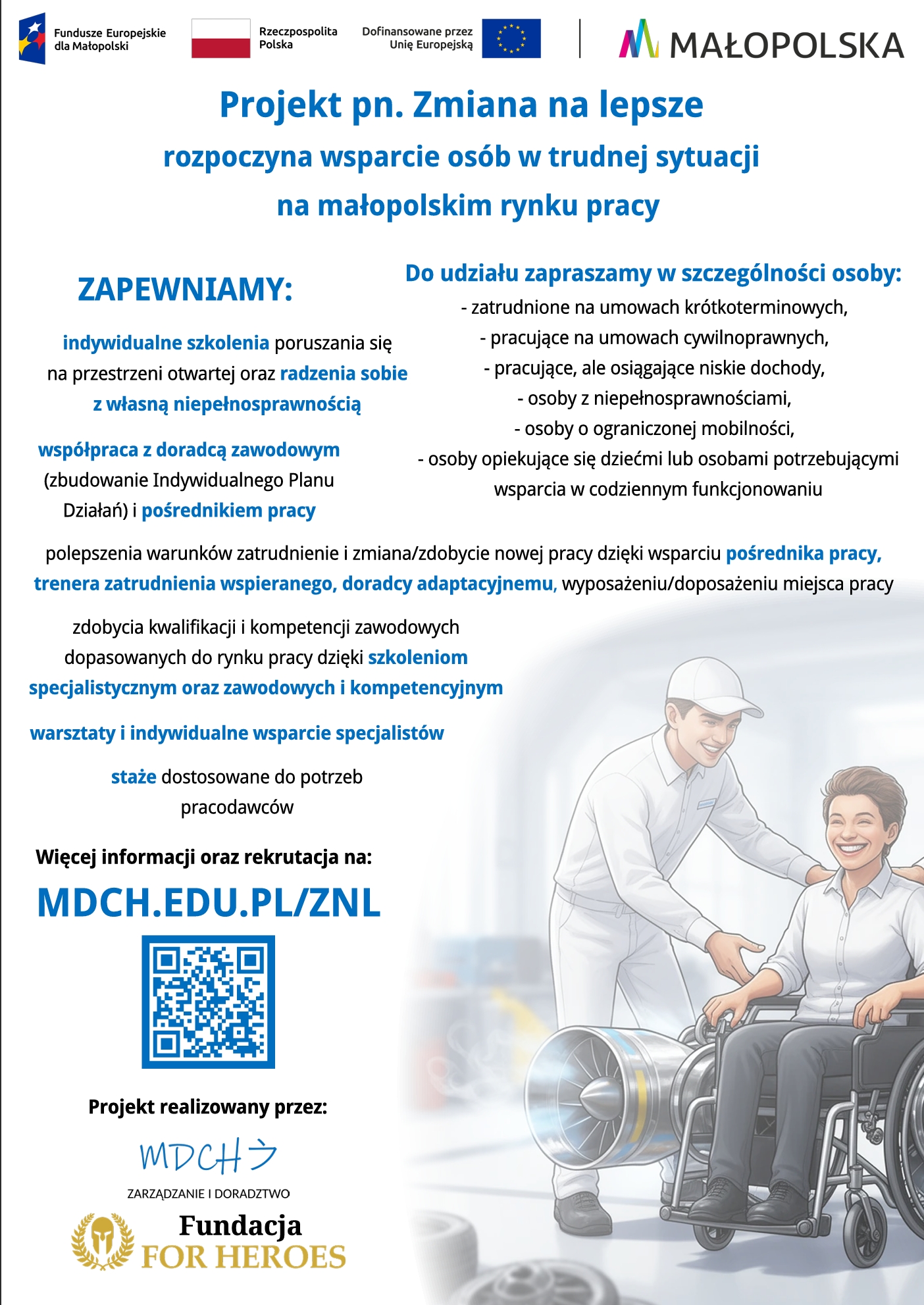 Rekrutacja do projektu "Zmiana na lepsze" - kursy, staże i wsparcie zawodowe