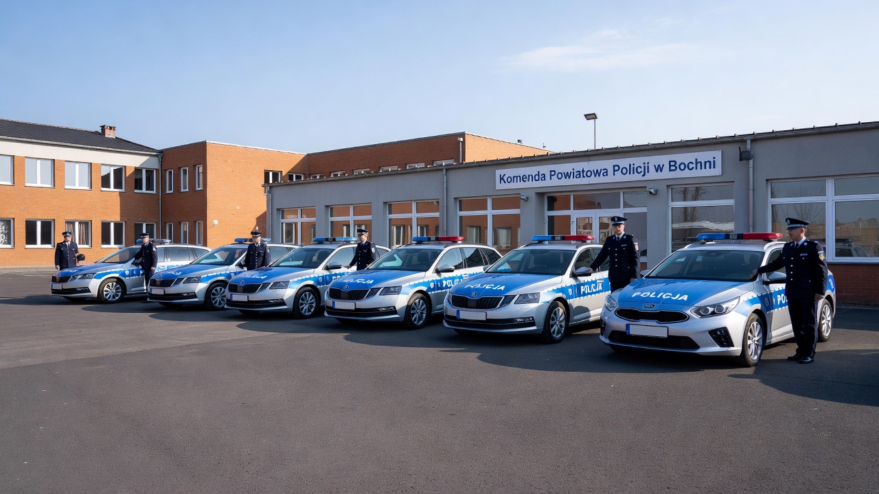 Siedem nowych radiowozów dla bocheńskiej Policji. Inwestycja warta 1,2 mln zł