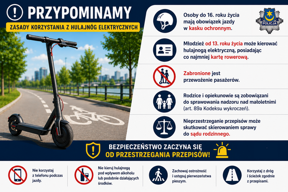 Tarnów: 16-latka na hulajnodze potrąciła kobietę na chodniku