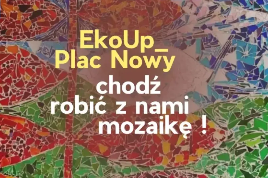 Upcyklingowa mozaika na Placu Nowym. Fundacja Crush on Trash zaprasza do wspólnego tworzenia