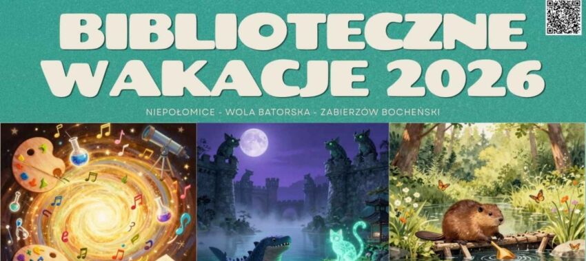 Wakacje w bibliotekach gminy Niepołomice. Zabawy, warsztaty i science show dla dzieci