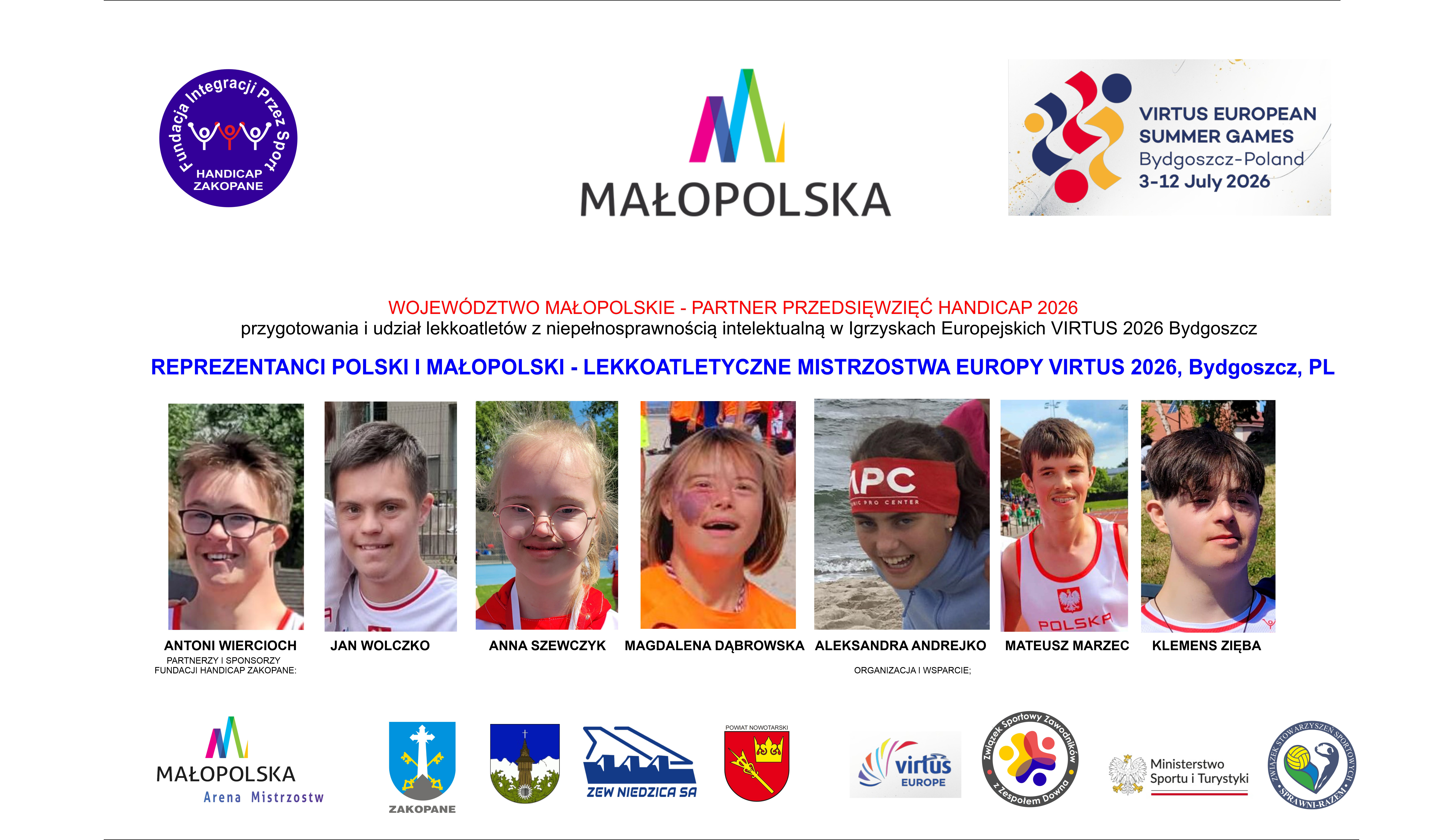 27 medali dla Zakopanego. Triumf lekkoatletów HANDICAP na Igrzyskach Europejskich VIRTUS