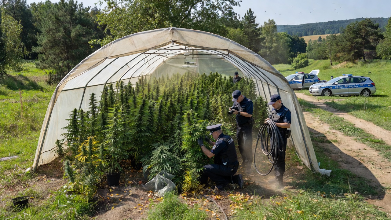 Blisko 290 krzewów marihuany. Policjanci rozbili plantację w gminie Andrychów