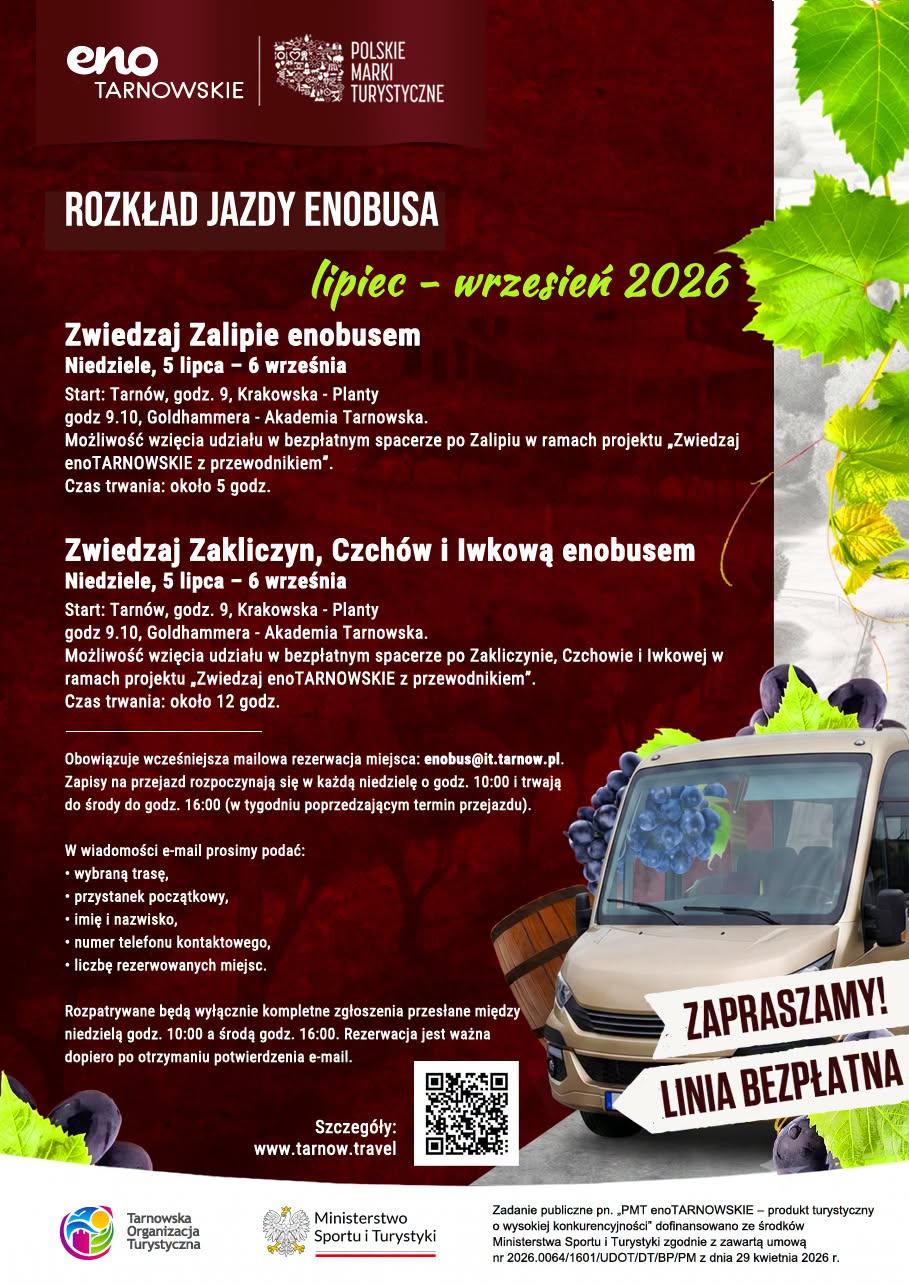 Darmowe wycieczki enobusem po Małopolsce. Rezerwuj już na lato