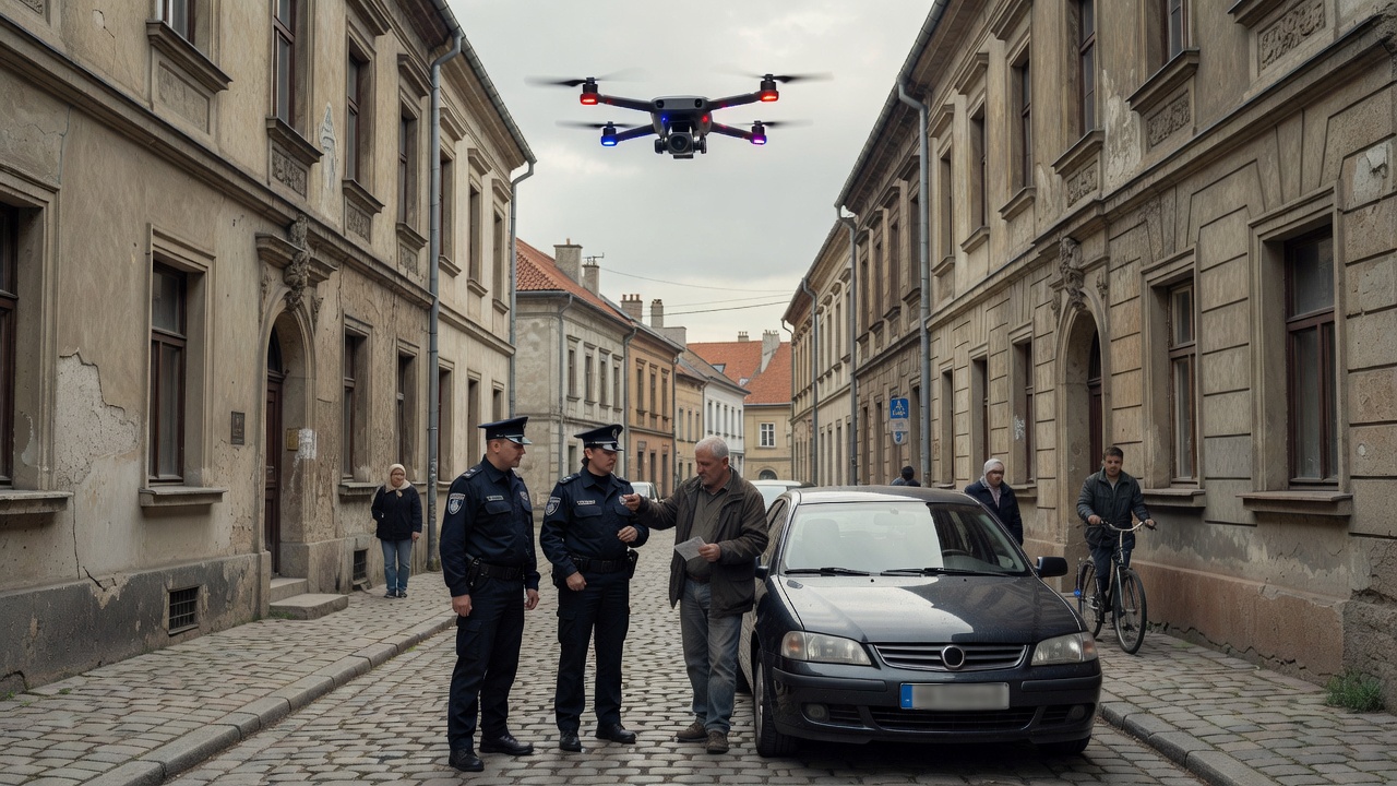Dron policyjny w Olkuszu. 55 wykroczeń podczas działań