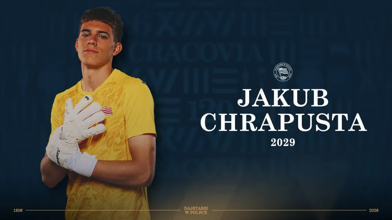 Jakub Chrapusta przedłużył kontrakt z Cracovią do 2029 roku