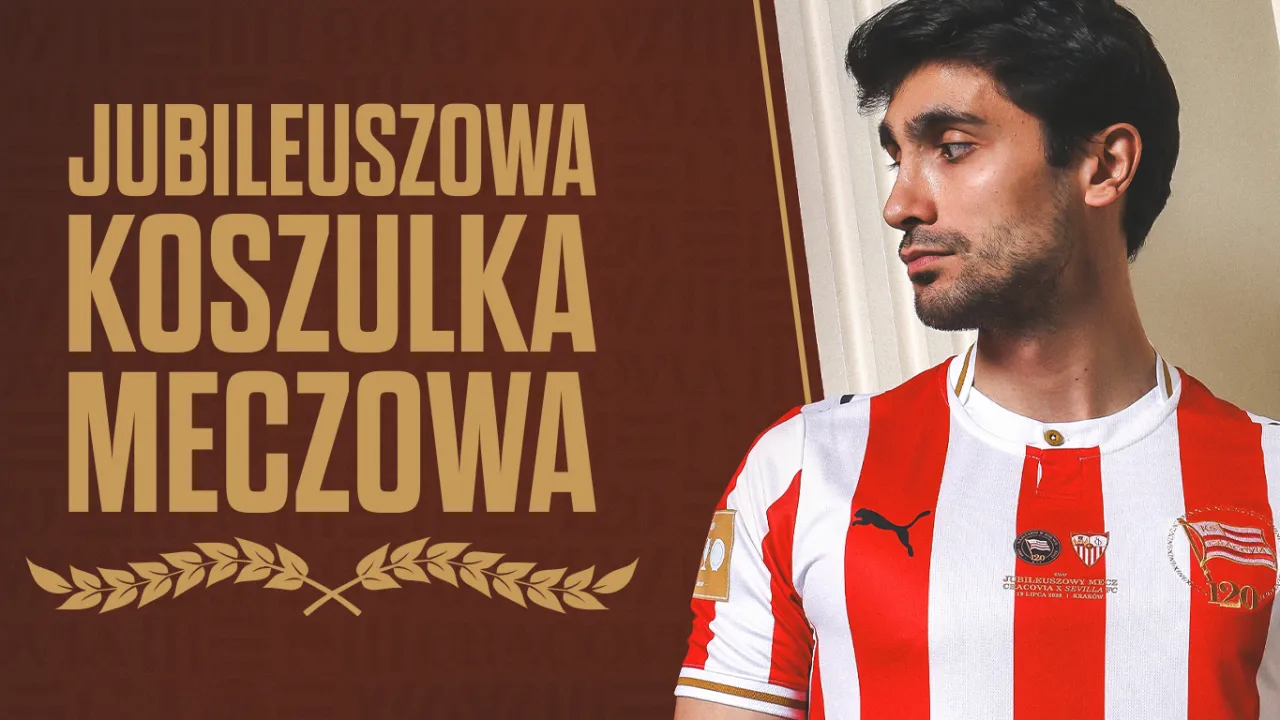 Jubileuszowa koszulka Cracovii na mecz z Sevillą już w sprzedaży