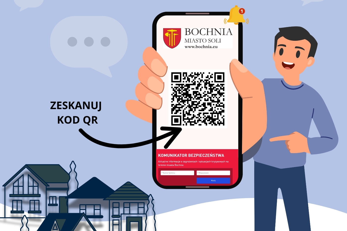 Komunikator Bezpieczeństwa w Bochni. Dołącz do systemu powiadamiania SMS