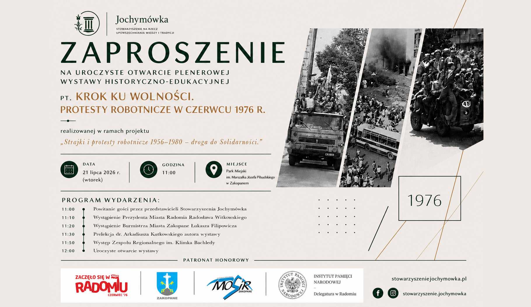 "Krok ku wolności" - wystawa o Czerwca 1976 otwiera się w Zakopanem