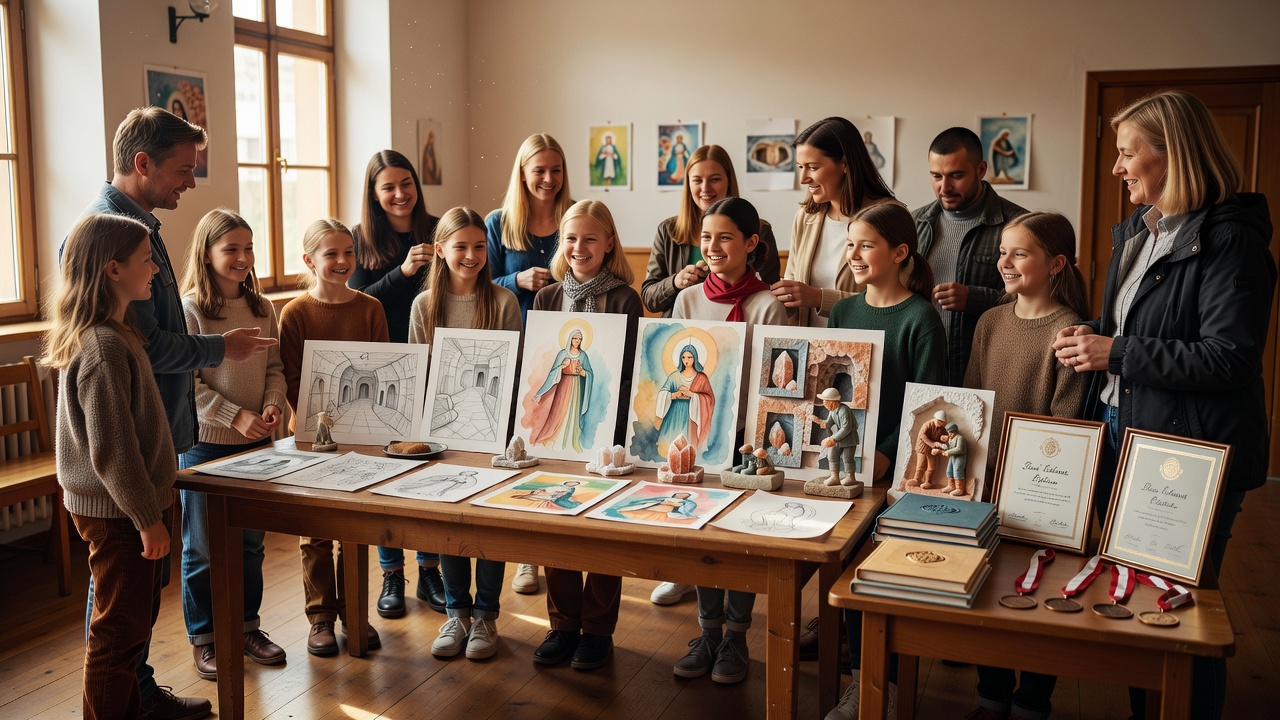 Nagrody za konkurs plastyczny "Święta Kinga i Moja Wieliczka" rozdane