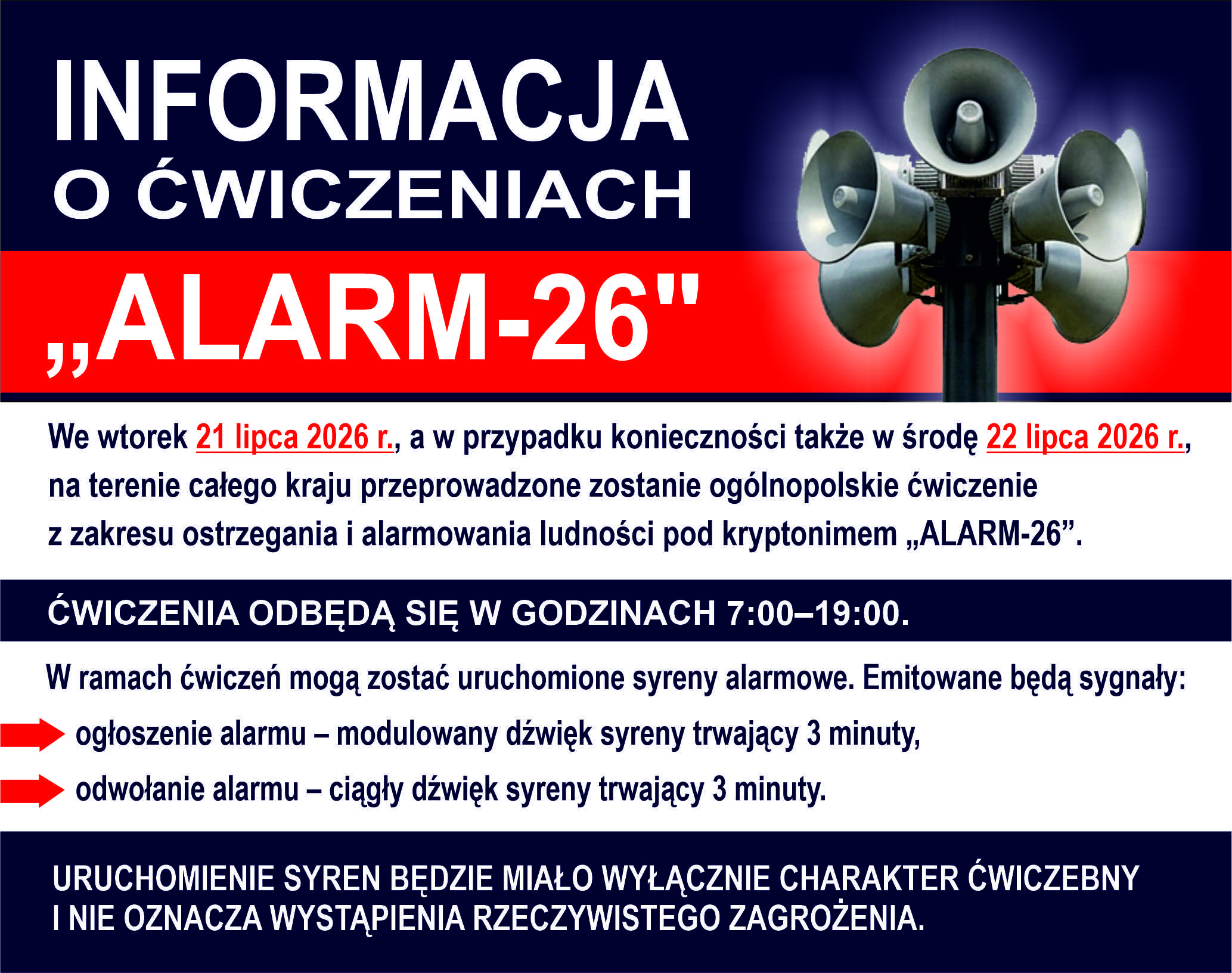 Ogólnopolskie ćwiczenia alarmowe w Małopolsce. Sprawdź harmonogram