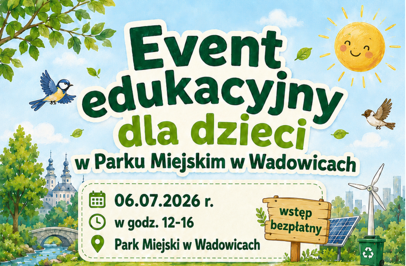 Park Miejski w Wadowicach zaprasza na edukacyjne wydarzenie dla dzieci