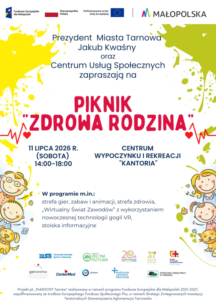 Piknik Zdrowa Rodzina w Tarnowie. Bezpłatne zabawy i porady specjalistów