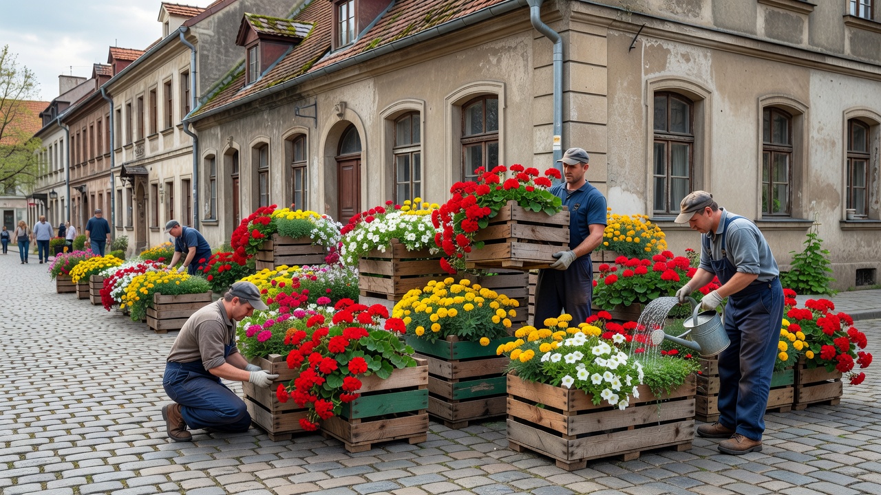 Plantpol upiększa Oświęcim. Ponad 20 skrzyń kwiatów dla miasta