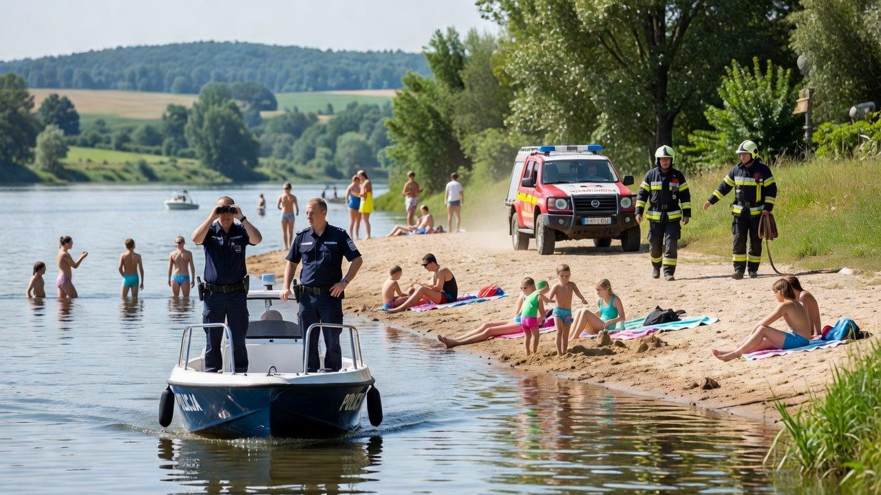 Policja i strażacy patrolują Wisłę. Chodzi o bezpieczeństwo wypoczywających