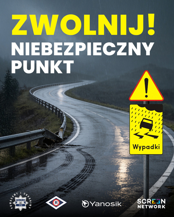 Policja ostrzega przed niebezpiecznymi punktami na drogach. Rusza akcja "Zwolnij"