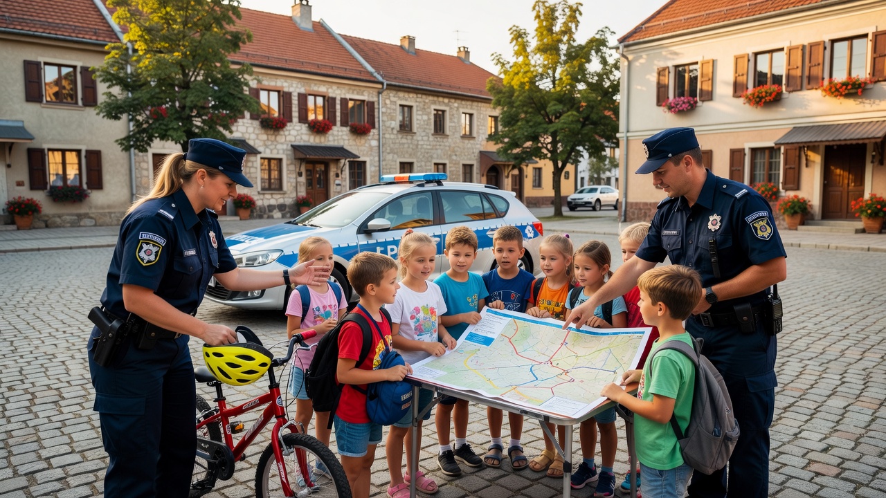 Policja uczy dzieci bezpieczeństwa podczas wakacji