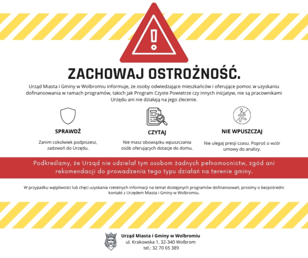 Uwaga na oszustów! Gmina Wolbrom ostrzega przed fałszywymi audytorami