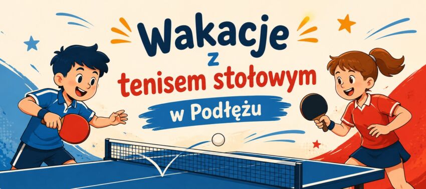 Wakacyjne zajęcia z tenisa stołowego w Podłężu. Zaproszenie dla dzieci i młodzież