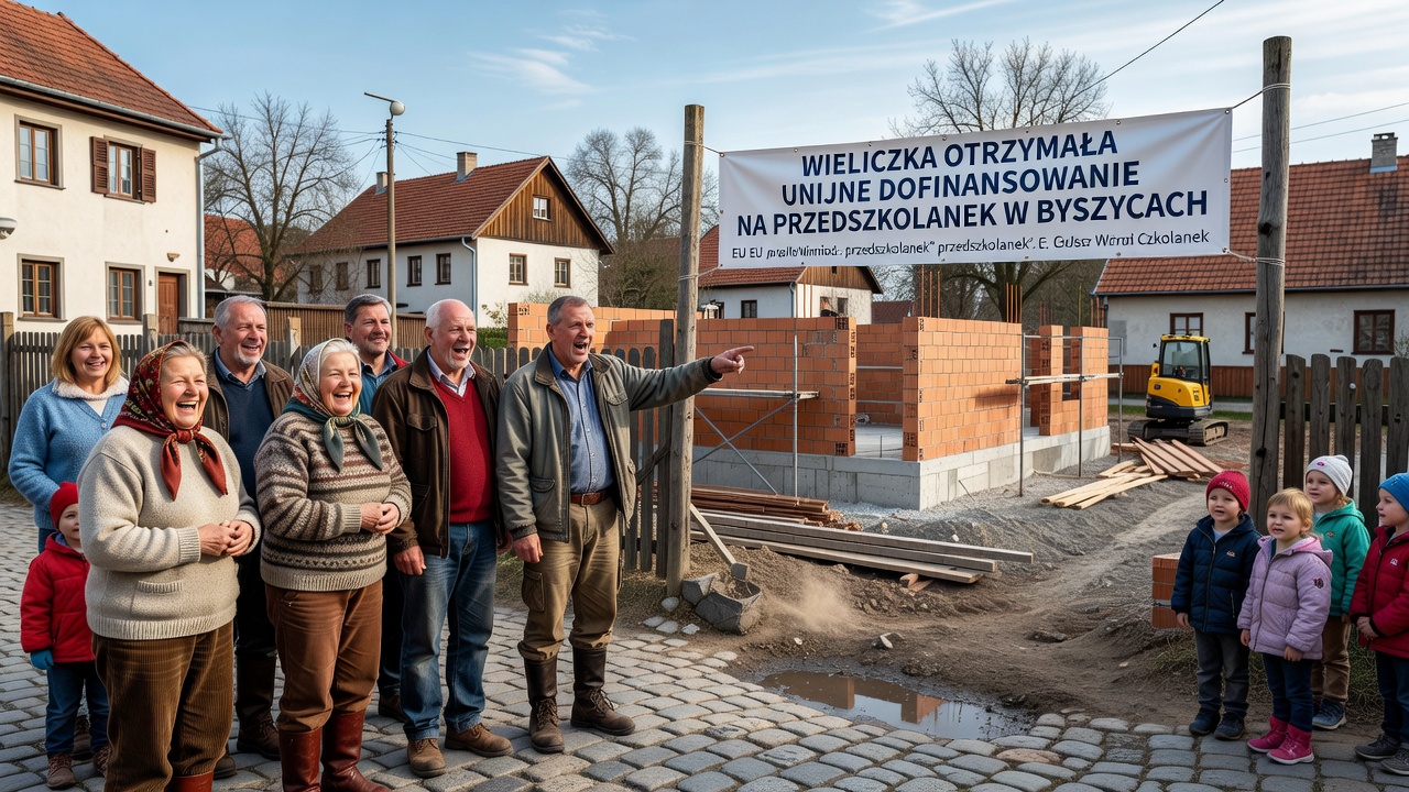 Wieliczka otrzymała unijne dofinansowanie na przedszkolanke w Byszycach
