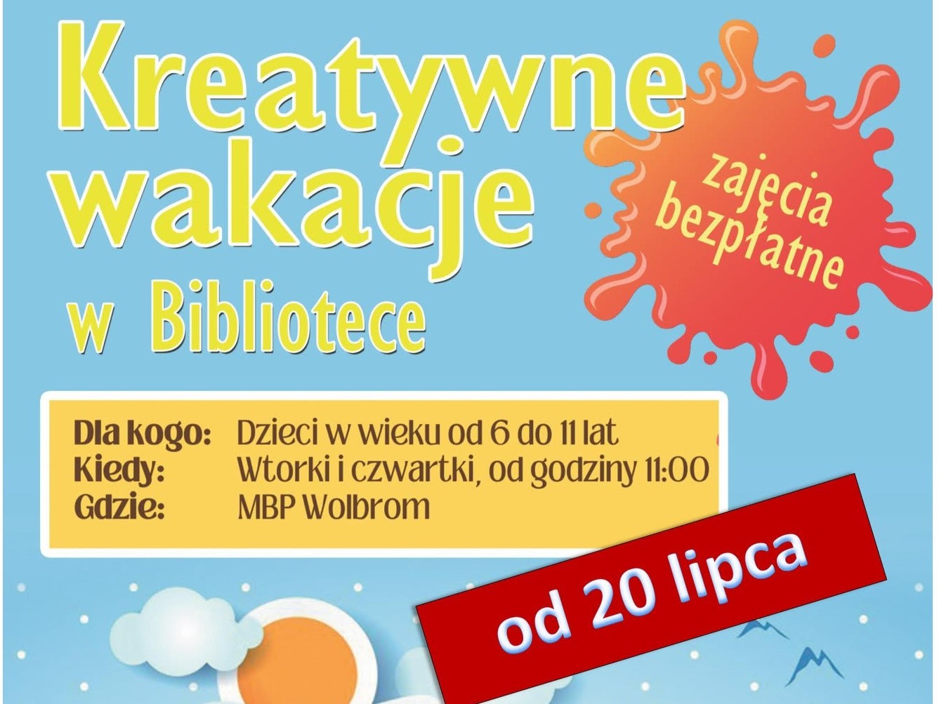 Wolbrom: wakacyjne warsztaty w bibliotece dla najmłodszych