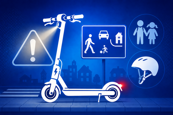 12-latek na hulajnodze elektrycznej po drodze krajowej. Policja przeprowadza śledztwo