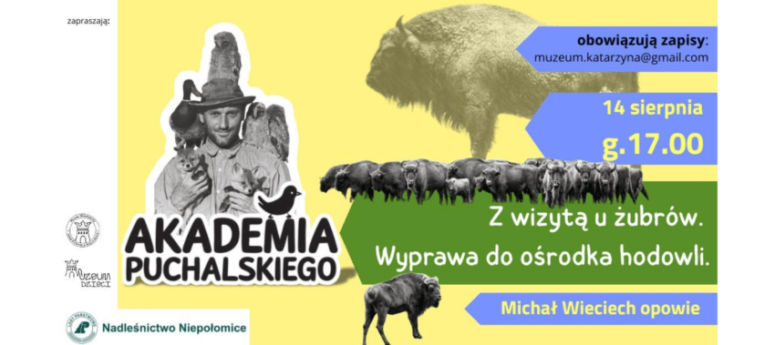 Akademia Puchalskiego zaprasza do ośrodka żubrów w Puszczy Niepołomickiej