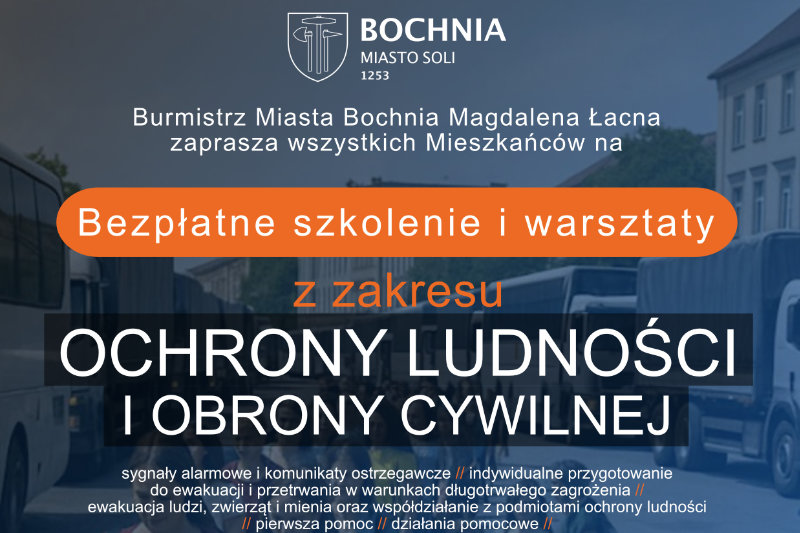 Bezpłatne szkolenie z obrony cywilnej dla bochnian. Co będą robić uczestnicy?