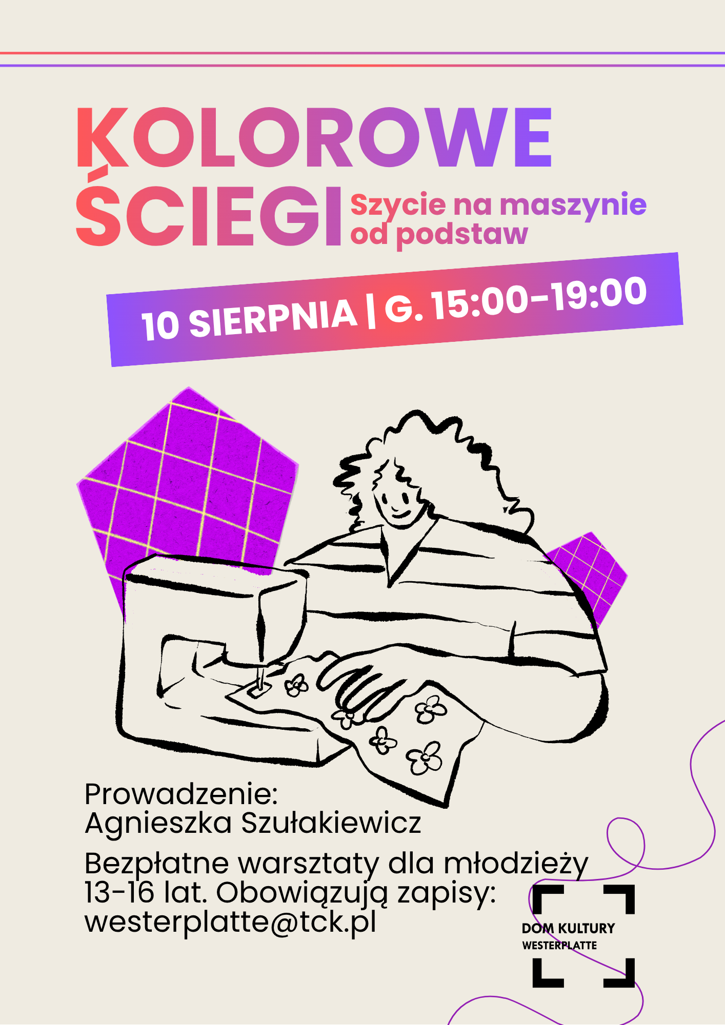 Bezpłatne warsztaty szycia dla młodzieży. Nauczą obsługi maszyny