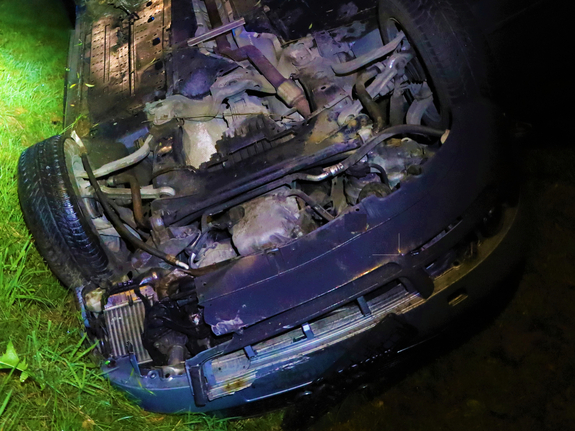 Dachował Audi w Izdebniku. Kierowca może być pod wpływem narkotyków