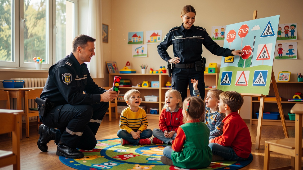 Policjanci z Gdowa nauczali przedszkolaków bezpieczeństwa