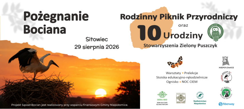 "Pożegnanie Bociana" na Polanie Sitowiec. Rodzinne święto przyrody w Puszczy Niepołomickiej