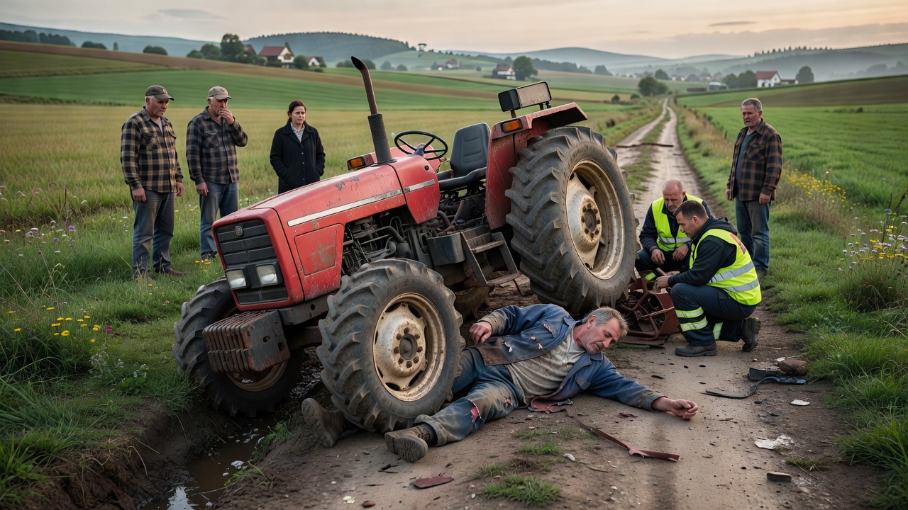 Śmiertelny wypadek w Podolanach. 64-latek przyggnieciony przez ciągnik