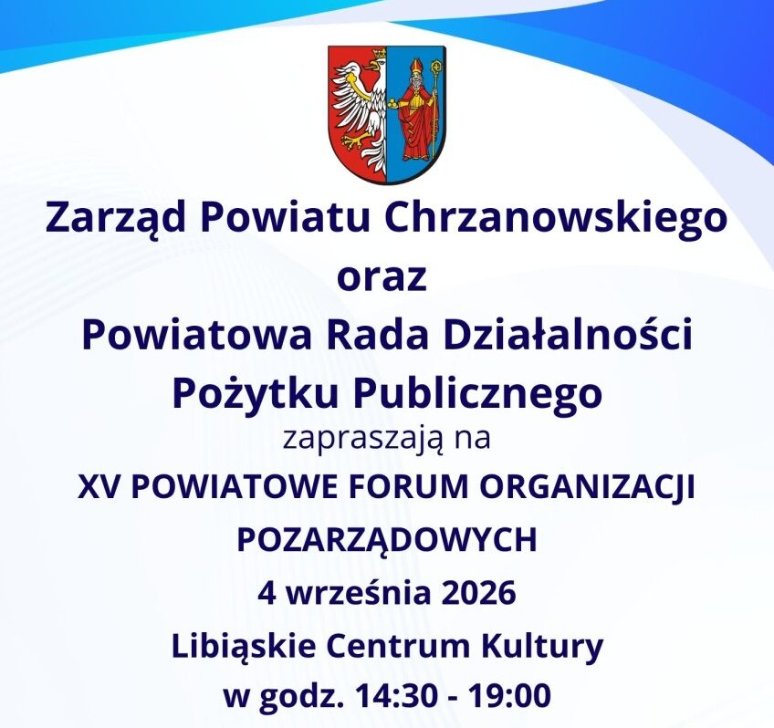 XV Powiatowe Forum Organizacji Pozarządowych odbędzie się w Libiążu