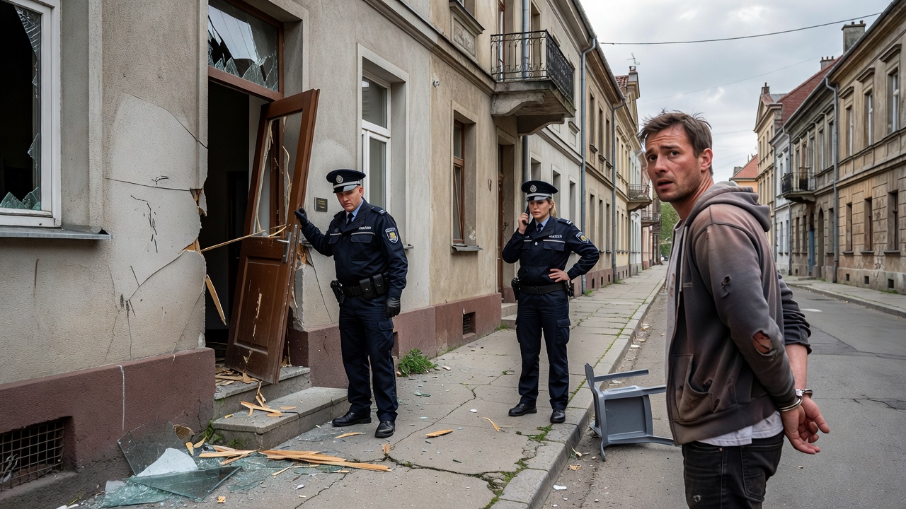 31-latek odpowie za demolkę w hostelu i atak na policjanta