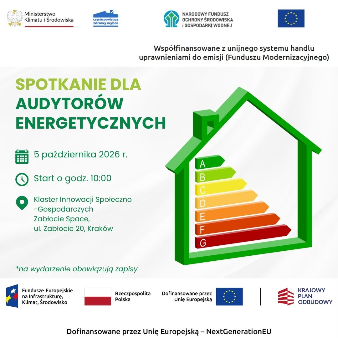 Audytorzy energetyczni zaproszeni na spotkanie o programie Czyste Powietrze