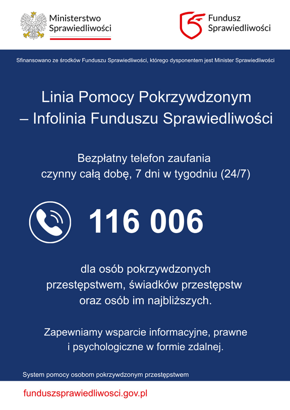 Bezpłatna infolinia dla ofiar przestępstw. Jak skorzystać z pomocy?