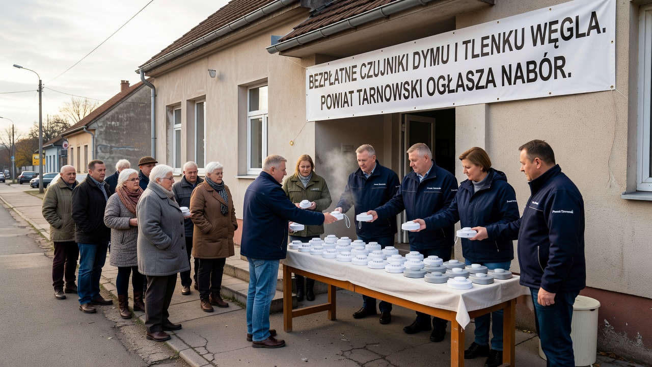 Bezpłatne czujniki dymu i tlenku węgla. Powiat Tarnowski ogłasza nabór
