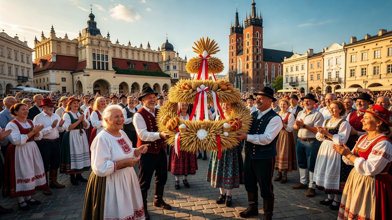 Dożynki Małopolski w Krakowie. Wieliczka reprezentowała się tradycją