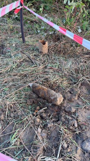 Dwa pociski z II wojny światowej znalezione w Makowie Podhalańskim