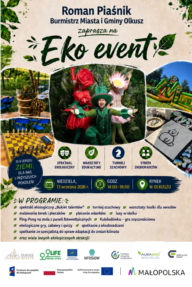 Eko event na olkuskim rynku. Spektakl, warsztaty i gry dla całych rodzin