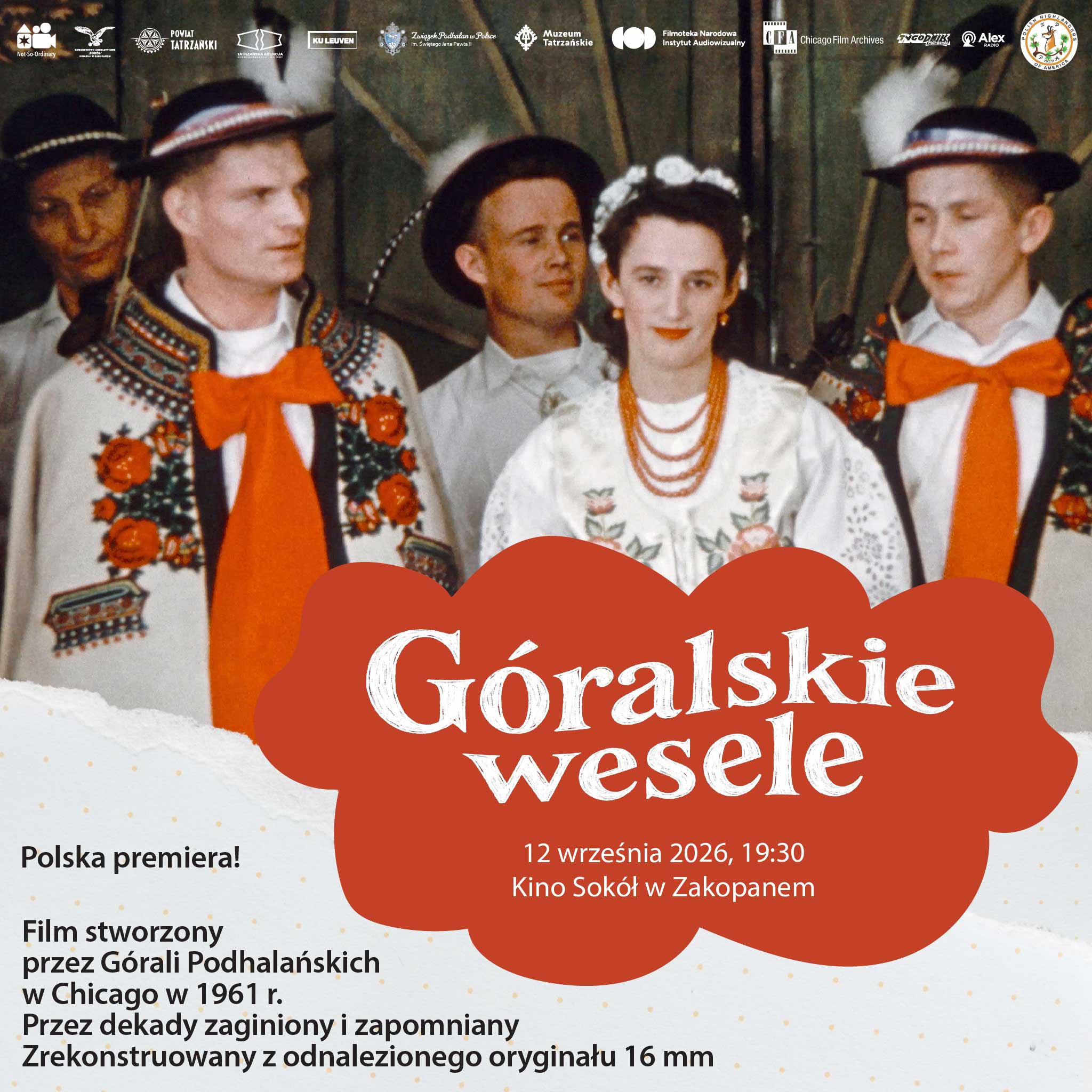 "Góralskie wesele" wraca do Zakopaneskiego po 65 latach. Premiera zapomnianego filmu