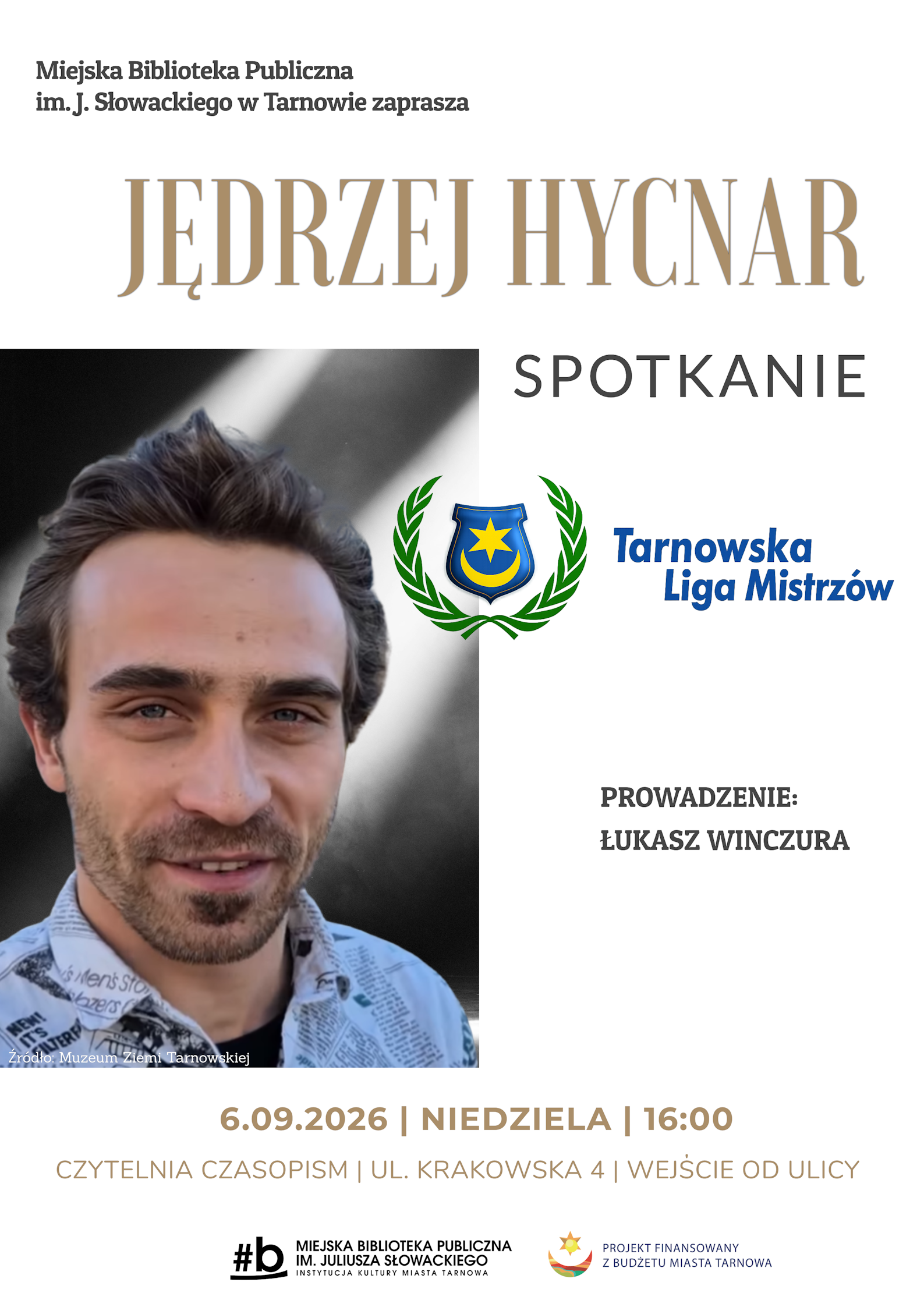 Jędrzej Hycnar opowie o swojej drodze w Bibliotece Publicznej