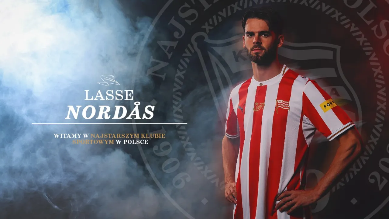 Lasse Nordås zawodnikiem Cracovii. Norweski napastnik na wypożyczeniu