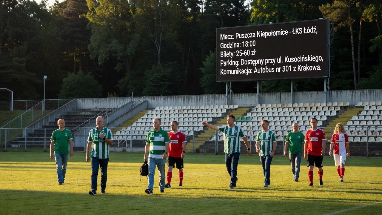 Mecz Puszcza Niepołomice - ŁKS Łódź. Praktyczne informacje dla kibiców