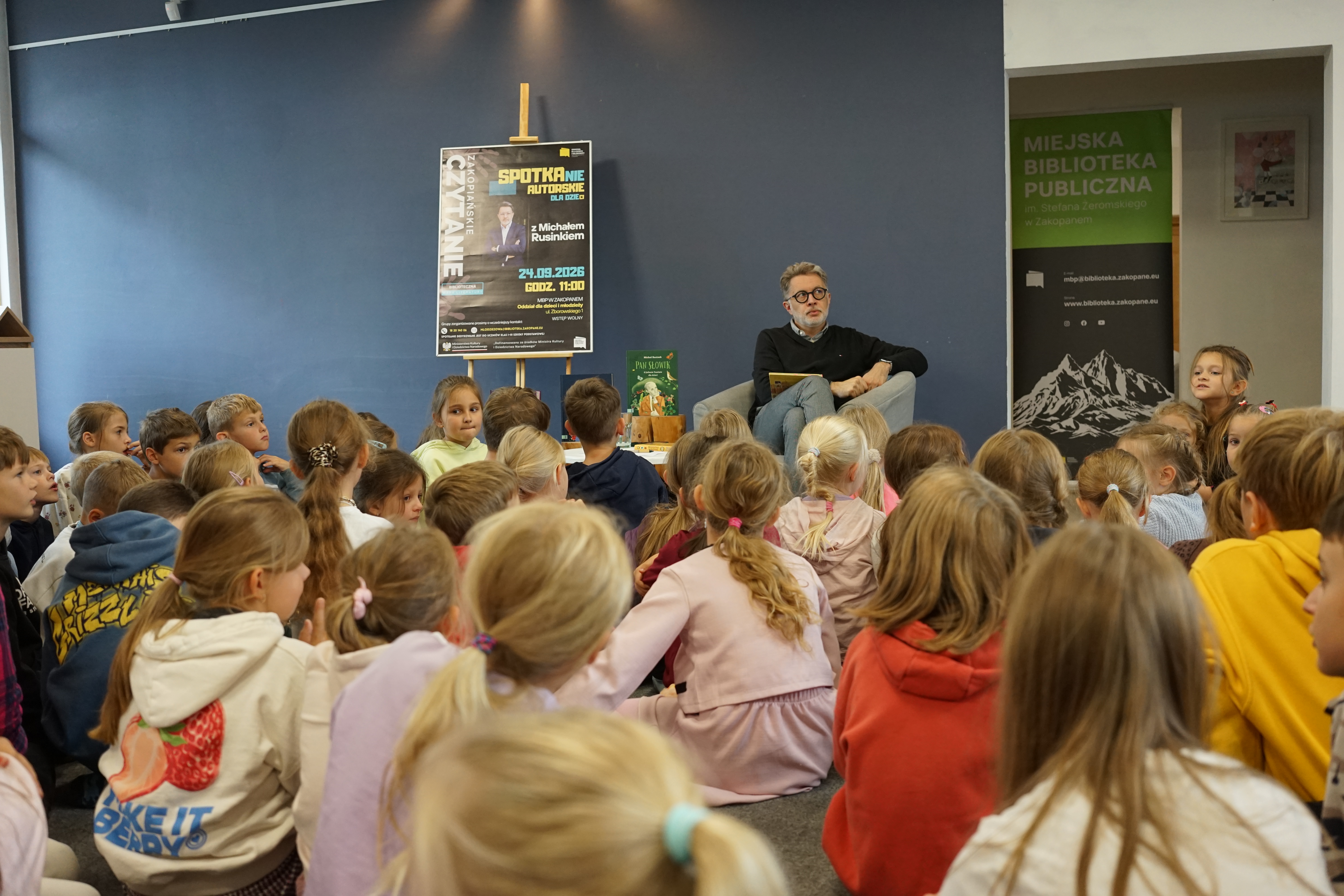 Michał Rusinik spotkał się z dziećmi w zakopiańskiej bibliotece