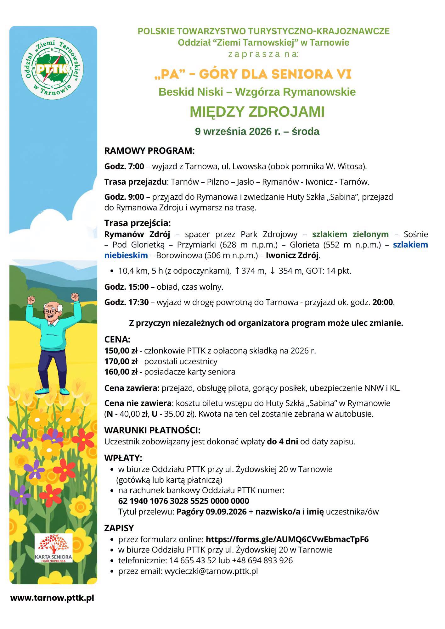 "Między zdrojami" - wycieczka dla seniorów między Rymanowem a Iwoniczem