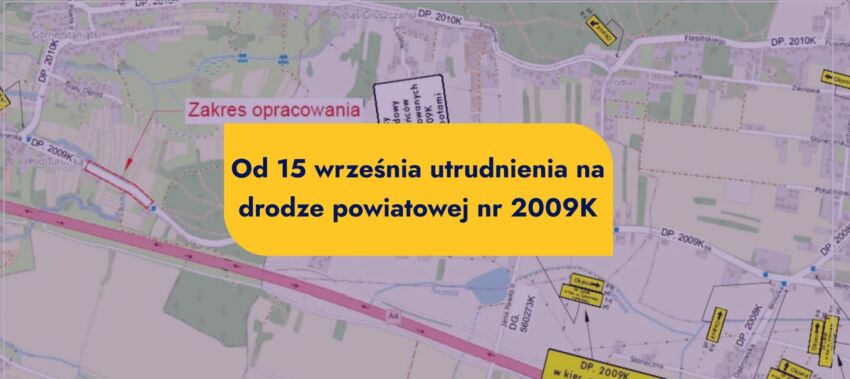 Od września zamknięta droga powiatowa w Staniątkach. Są objazdy